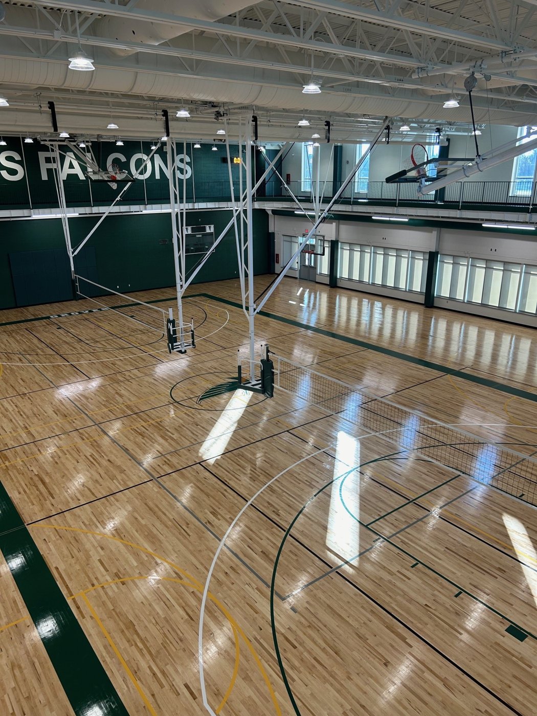 A gymnasium installation featured in C&M Associates’ project portfolio